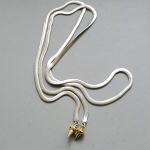 Gold n Silver Dangle Necklace